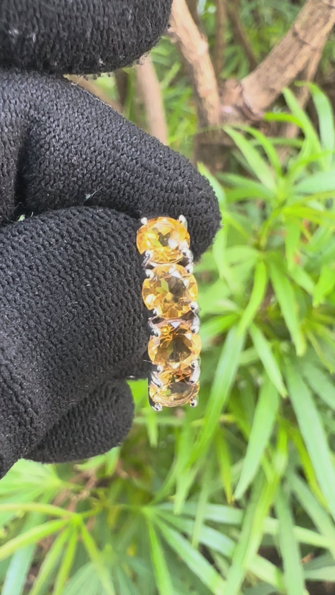 Shop this Half Eternity Citrine Ring for Women in S925 silver – November birthstone jewellery, elegant gift for her on birthdays, anniversaries & special occasions.
