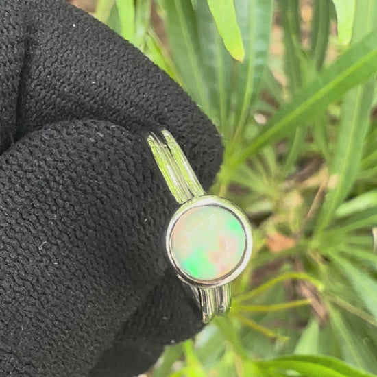 Shop this Ethiopian Opal Ring for Women in S925 silver, white gold plated – October birthstone gift perfect for Valentine’s Day, Mother’s Day & more.