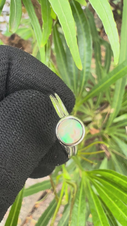 Shop this Ethiopian Opal Ring for Women in S925 silver, white gold plated – October birthstone gift perfect for Valentine’s Day, Mother’s Day & more.