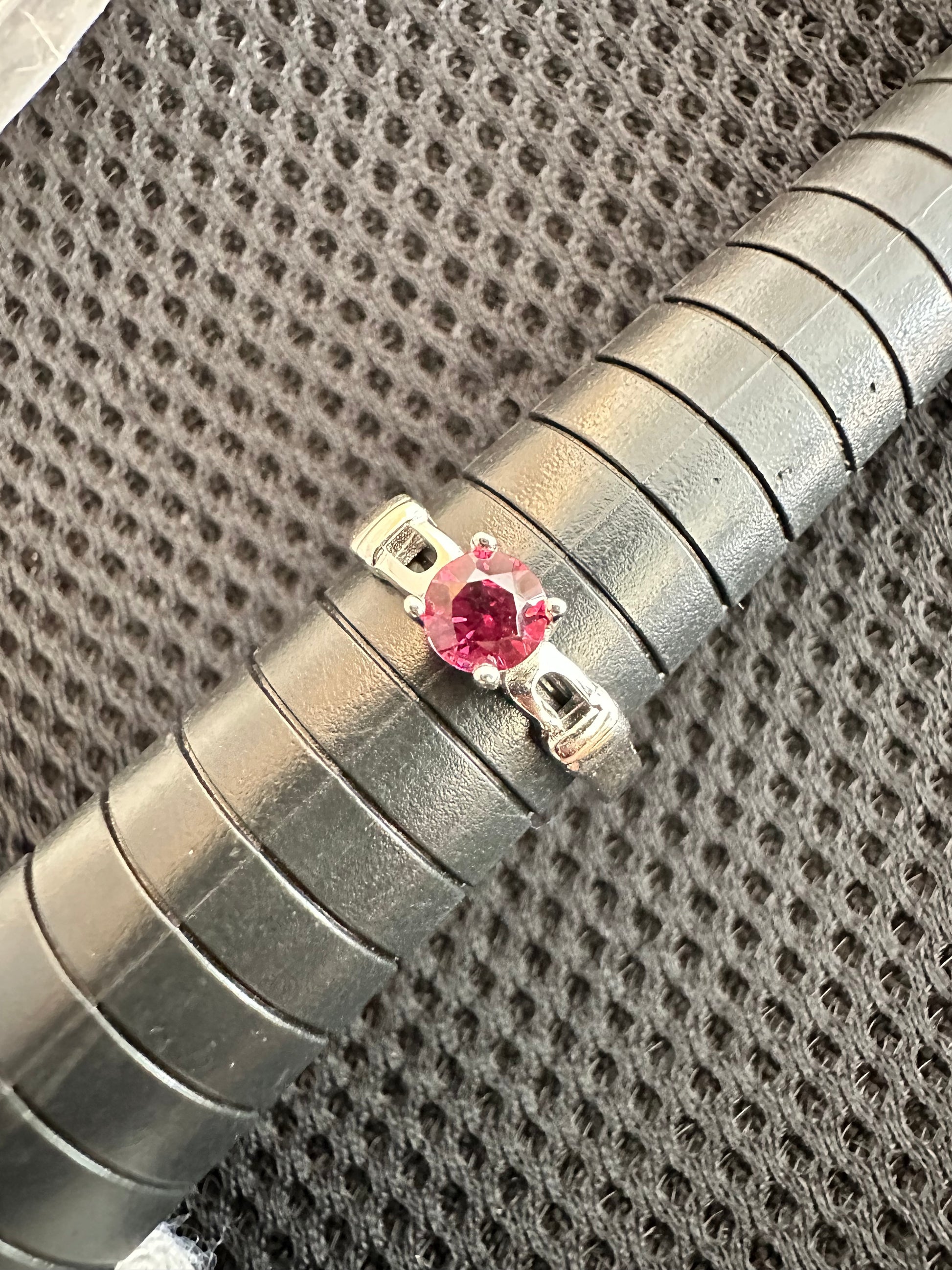October Birthstone: Rubellite Tourmaline in Silver

